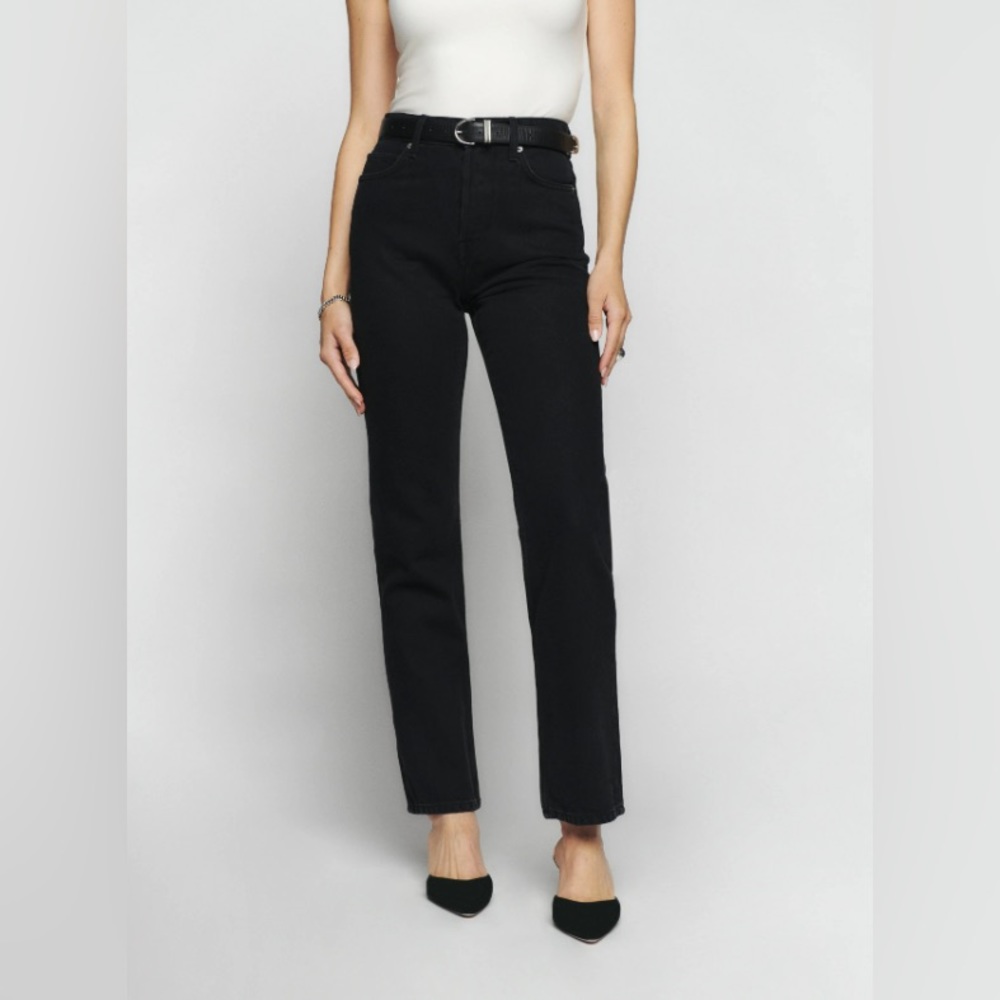 Reformation Cynthia high rise straight jeans